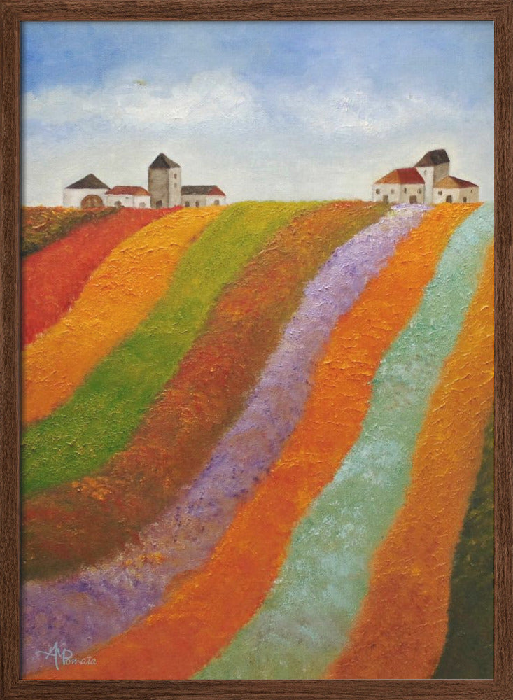 Stripy Valley - Stretched Canvas, Poster or Fine Art Print I Heart Wall Art