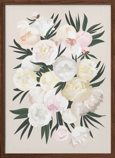 Dara bouquet in beige - Stretched Canvas, Poster or Fine Art Print I Heart Wall Art
