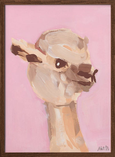 Pastel Pink Alpaca - Stretched Canvas, Poster or Fine Art Print I Heart Wall Art