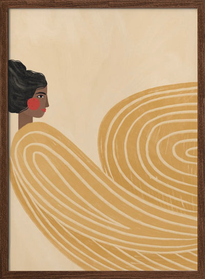 The Woman With the Yellow Stripes - Stretched Canvas, Poster or Fine Art Print I Heart Wall Art