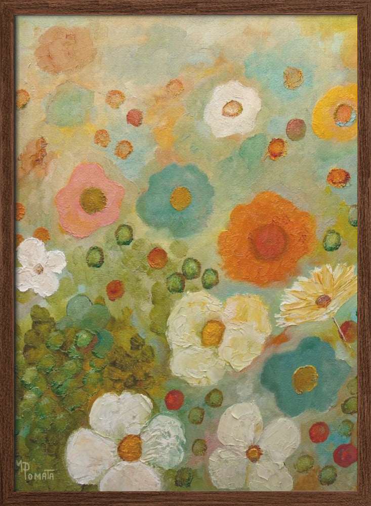 Flower Whirl - Stretched Canvas, Poster or Fine Art Print I Heart Wall Art