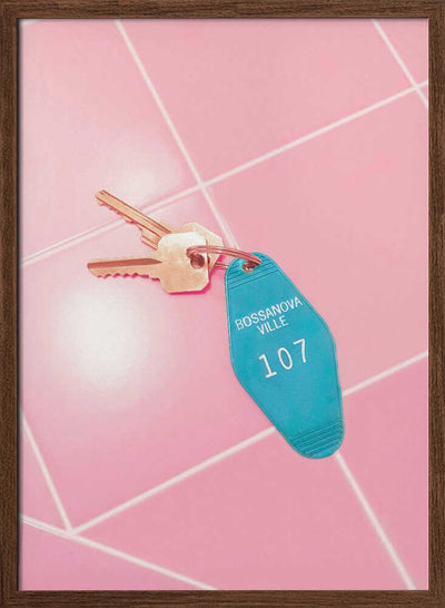 Motel Room Keys - Stretched Canvas, Poster or Fine Art Print I Heart Wall Art