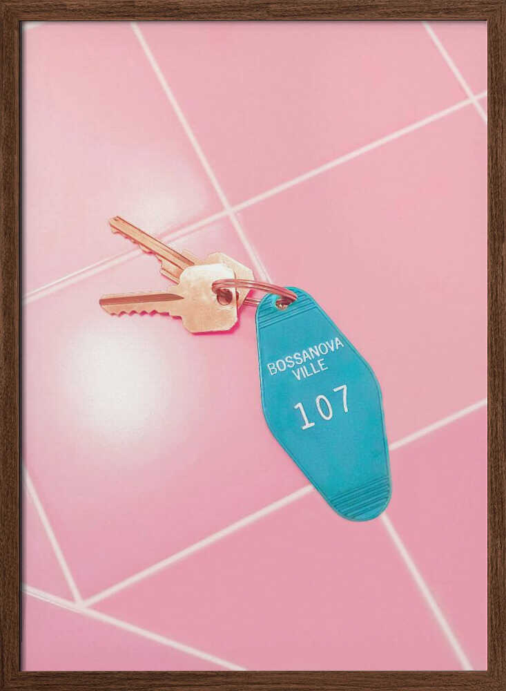 Motel Room Keys - Stretched Canvas, Poster or Fine Art Print I Heart Wall Art