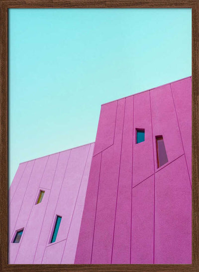 Saguaro Hotel Pink Building Walls - Stretched Canvas, Poster or Fine Art Print I Heart Wall Art