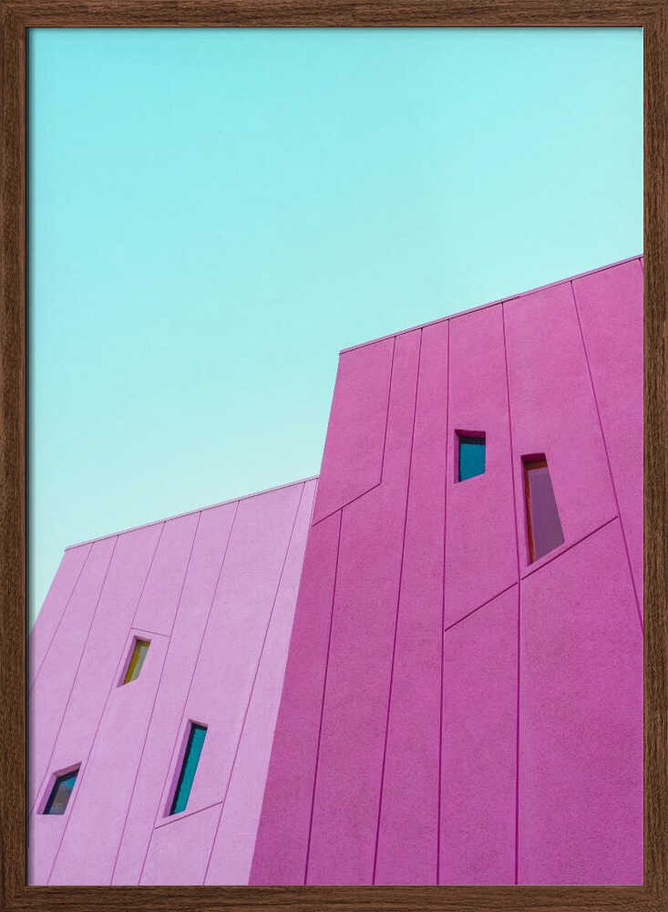 Saguaro Hotel Pink Building Walls - Stretched Canvas, Poster or Fine Art Print I Heart Wall Art