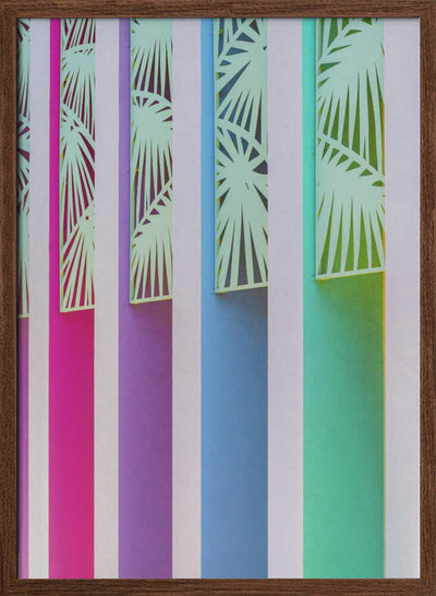 Rainbow Color Wall at The Saguaro - Stretched Canvas, Poster or Fine Art Print I Heart Wall Art