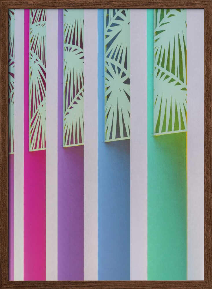 Rainbow Color Wall at The Saguaro - Stretched Canvas, Poster or Fine Art Print I Heart Wall Art