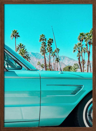 Teal Thunderbird in Palm Springs - Stretched Canvas, Poster or Fine Art Print I Heart Wall Art