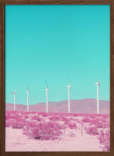 Palm Springs Windmills in the Desert - Stretched Canvas, Poster or Fine Art Print I Heart Wall Art