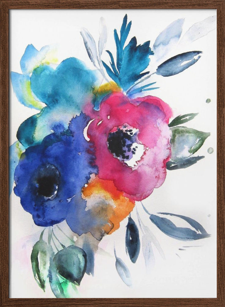 Floralno9 - Stretched Canvas, Poster or Fine Art Print I Heart Wall Art