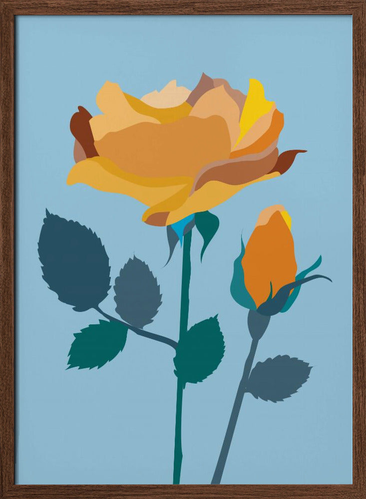 Popart Rose Iii - Stretched Canvas, Poster or Fine Art Print I Heart Wall Art