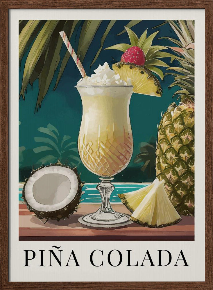Pina Colada - Stretched Canvas, Poster or Fine Art Print I Heart Wall Art