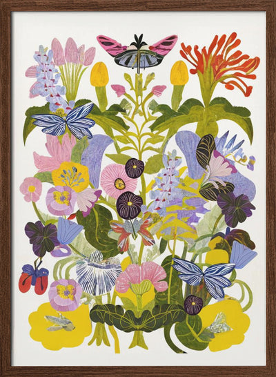 9933x14043 Din Sleeping 143 Abstract Autumn Floral.png - Stretched Canvas, Poster or Fine Art Print I Heart Wall Art