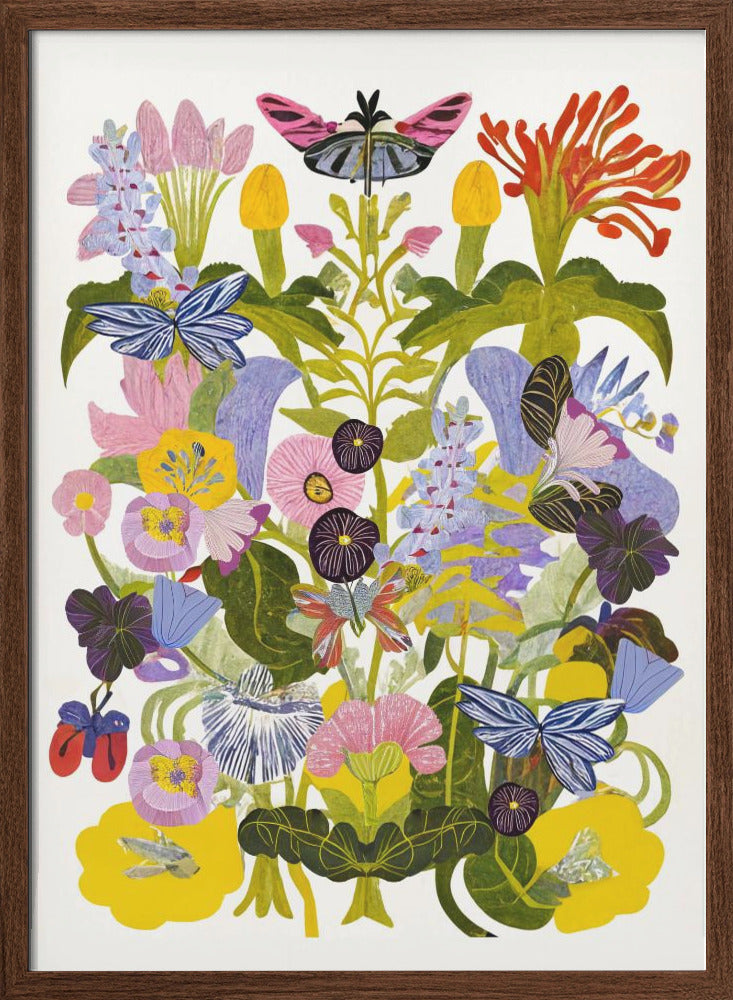 9933x14043 Din Sleeping 143 Abstract Autumn Floral.png - Stretched Canvas, Poster or Fine Art Print I Heart Wall Art