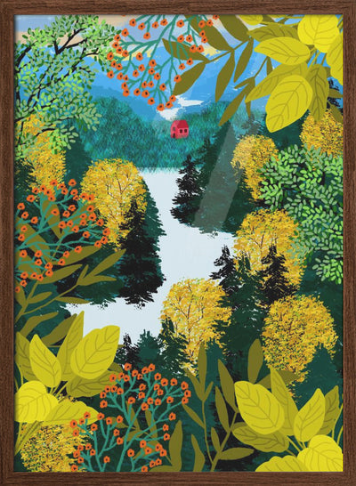 9933x14043 Din 127 View From the Mountain - Stretched Canvas, Poster or Fine Art Print I Heart Wall Art