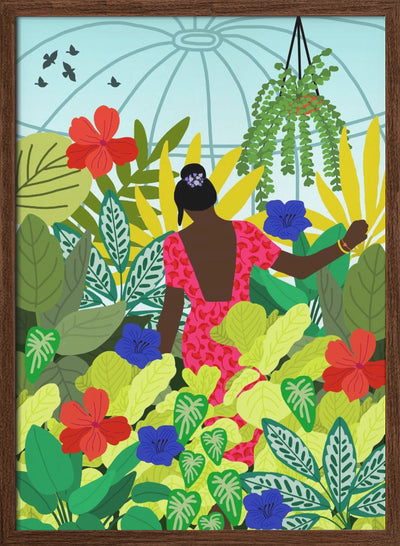 9933x14043 Din 87 Walking In My Greenhouse - Stretched Canvas, Poster or Fine Art Print I Heart Wall Art