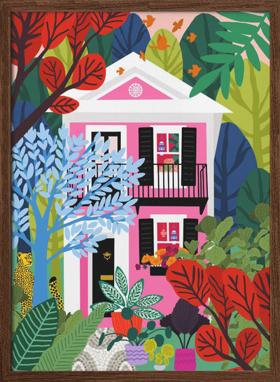 9933x14043 Din 79 House In the Woods - Stretched Canvas, Poster or Fine Art Print I Heart Wall Art