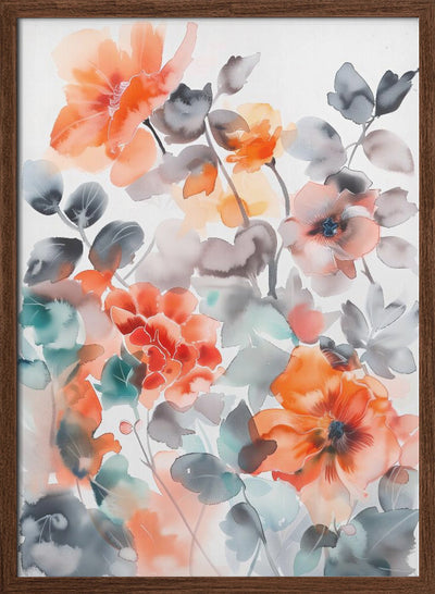 Watercolor Floral No. 2 - Stretched Canvas, Poster or Fine Art Print I Heart Wall Art
