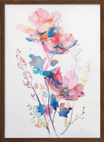 Watercolor Floral No. 8 - Stretched Canvas, Poster or Fine Art Print I Heart Wall Art