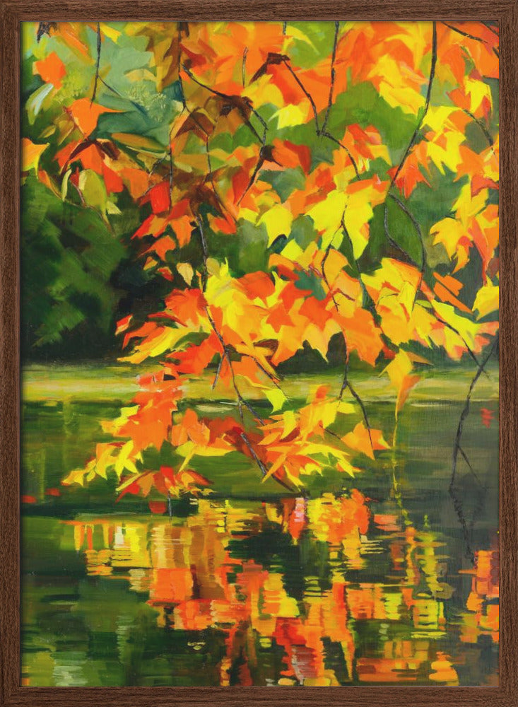 Autumn Reflections - Stretched Canvas, Poster or Fine Art Print I Heart Wall Art