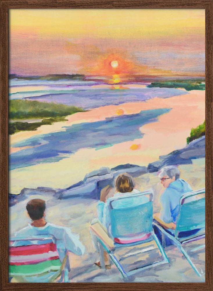 Beach People - Stretched Canvas, Poster or Fine Art Print I Heart Wall Art