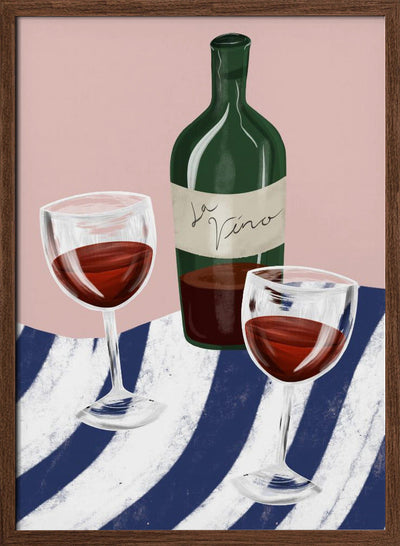 Wine time - Stretched Canvas, Poster or Fine Art Print I Heart Wall Art