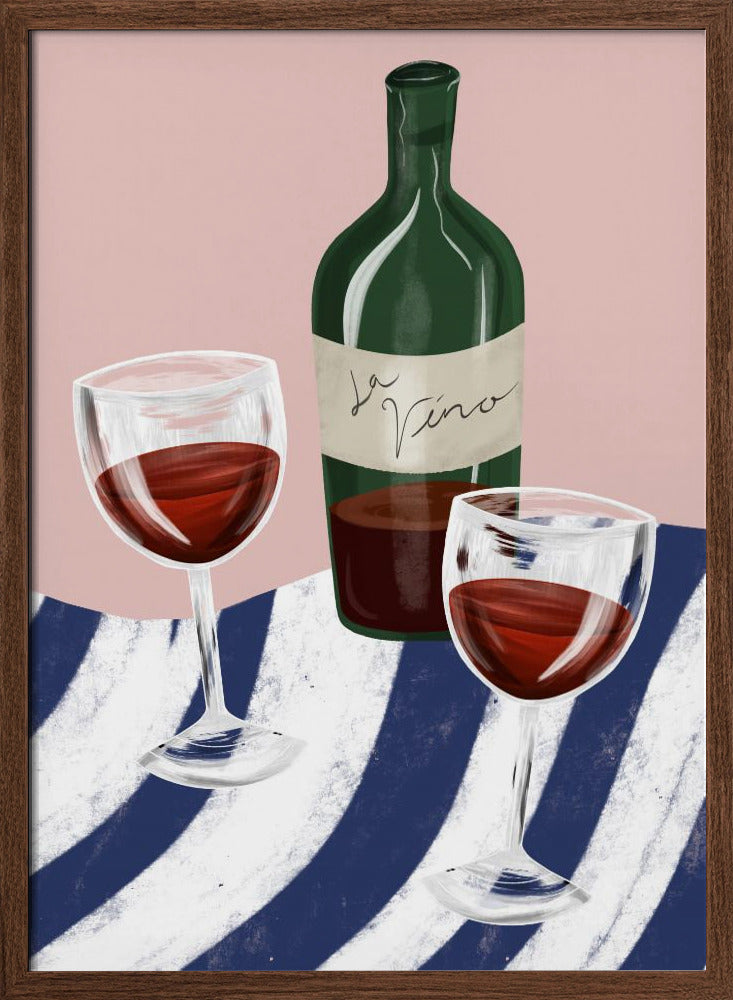 Wine time - Stretched Canvas, Poster or Fine Art Print I Heart Wall Art