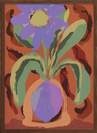 Violet Flower - Stretched Canvas, Poster or Fine Art Print I Heart Wall Art