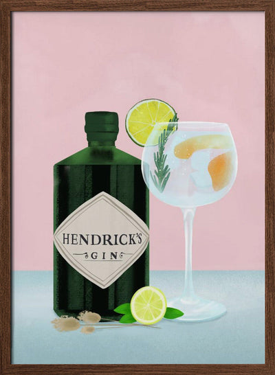 Gin Tonic - Stretched Canvas, Poster or Fine Art Print I Heart Wall Art