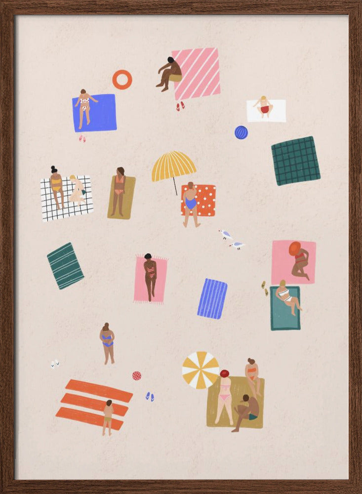 The Beach - Stretched Canvas, Poster or Fine Art Print I Heart Wall Art