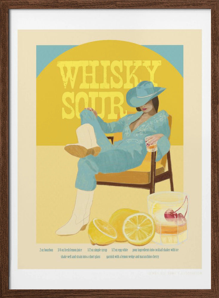 Jlr Cocktails Whiskysour Copy - Stretched Canvas, Poster or Fine Art Print I Heart Wall Art