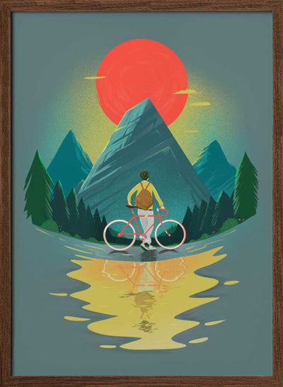 Mountain Range Riding - Stretched Canvas, Poster or Fine Art Print