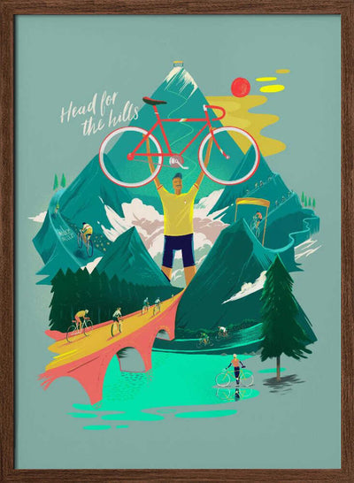 Head for the Hills - Stretched Canvas, Poster or Fine Art Print