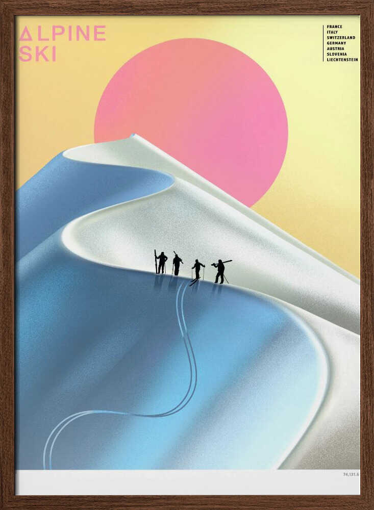 Alpine Ski - Stretched Canvas, Poster or Fine Art Print