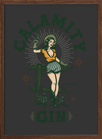 Calamit Gin Blackletter.png - Stretched Canvas, Poster or Fine Art Print I Heart Wall Art