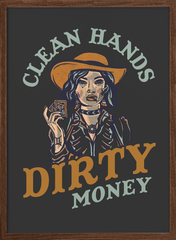 Dirty Money.png - Stretched Canvas, Poster or Fine Art Print I Heart Wall Art