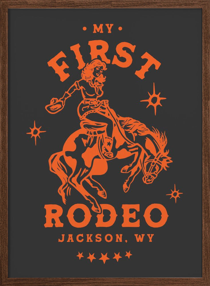 First Rodeo.png - Stretched Canvas, Poster or Fine Art Print I Heart Wall Art