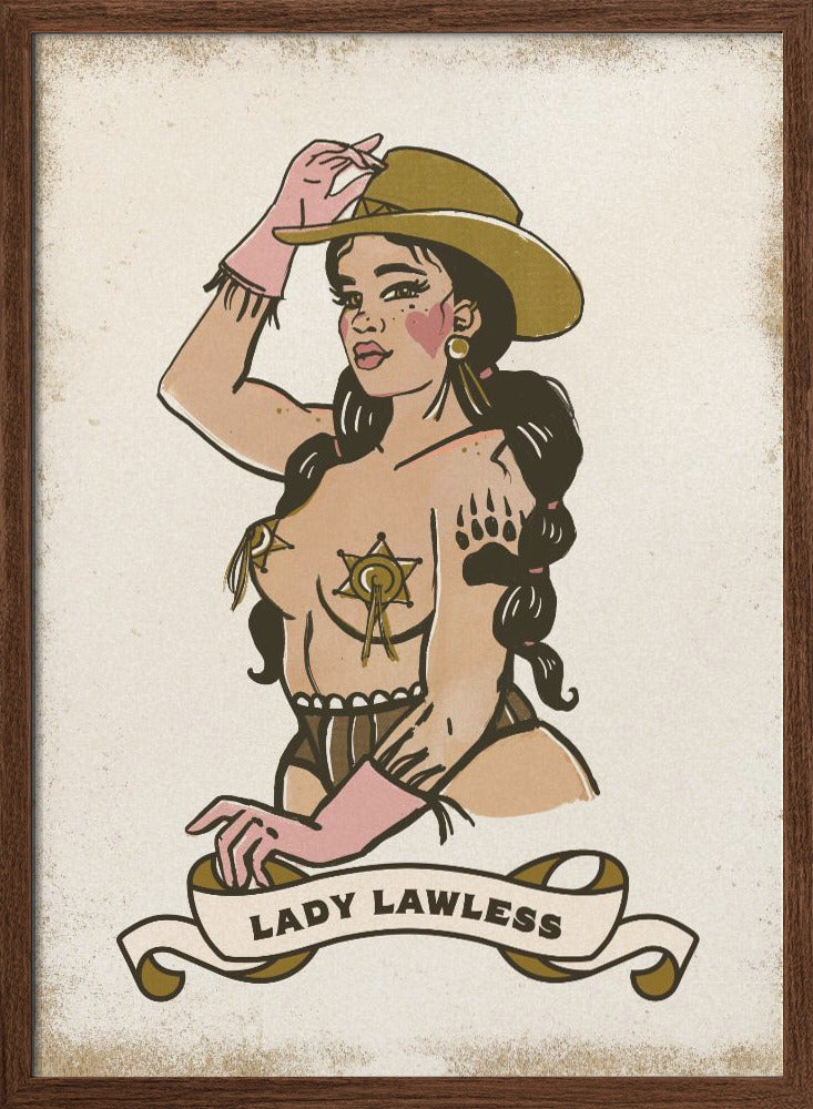 Lady Lawless - Stretched Canvas, Poster or Fine Art Print I Heart Wall Art
