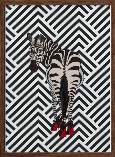 Zebra heels retro - Stretched Canvas, Poster or Fine Art Print I Heart Wall Art