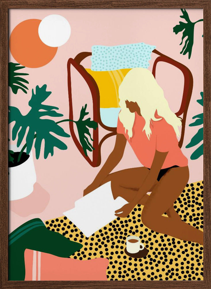 Chic Reading Corner - Stretched Canvas, Poster or Fine Art Print I Heart Wall Art