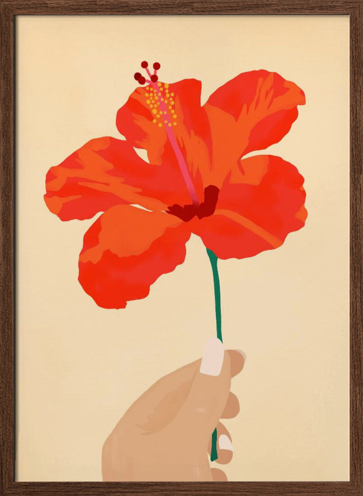 Hibiscus Affection - Stretched Canvas, Poster or Fine Art Print I Heart Wall Art