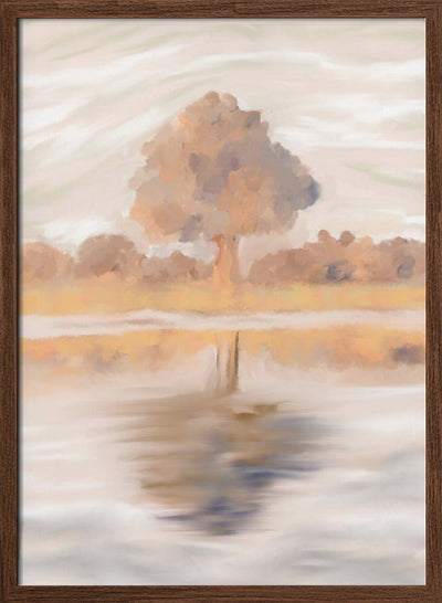 Sovereign Reflections of the Jackalberry Tree, Caprivi, Botswana - Stretched Canvas, Poster or Fine Art Print I Heart Wall Art