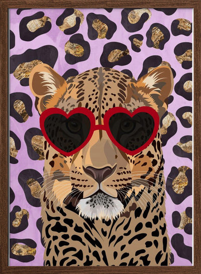 Leopard Print Leopard Pink - Stretched Canvas, Poster or Fine Art Print I Heart Wall Art
