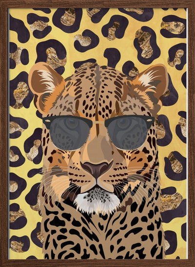 Leopard Print Leopard Yellow - Stretched Canvas, Poster or Fine Art Print I Heart Wall Art