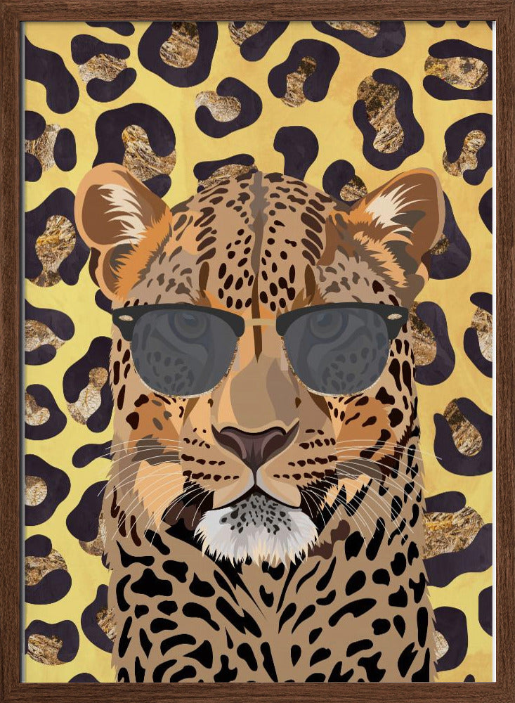 Leopard Print Leopard Yellow - Stretched Canvas, Poster or Fine Art Print I Heart Wall Art