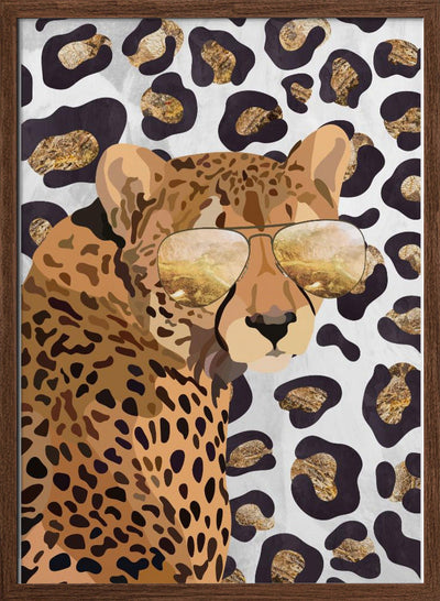 Leopard Print Cheetah Grey - Stretched Canvas, Poster or Fine Art Print I Heart Wall Art