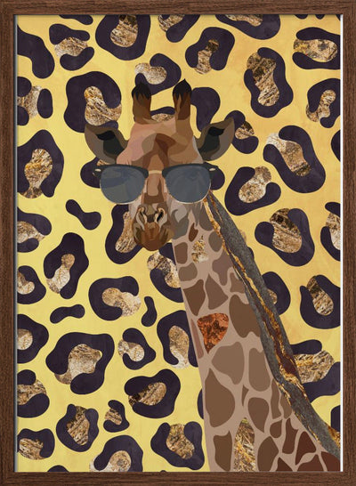 Leopard Print Giraffe Yellow - Stretched Canvas, Poster or Fine Art Print I Heart Wall Art