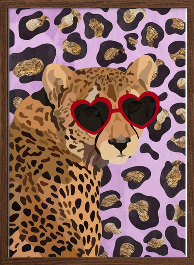 Leopard Print Pink - Stretched Canvas, Poster or Fine Art Print I Heart Wall Art