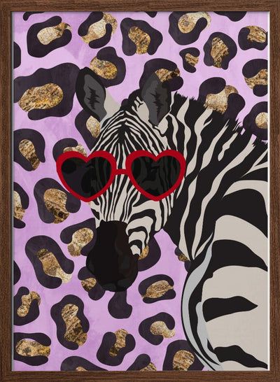 Leopard Print Zebra Pink - Stretched Canvas, Poster or Fine Art Print I Heart Wall Art