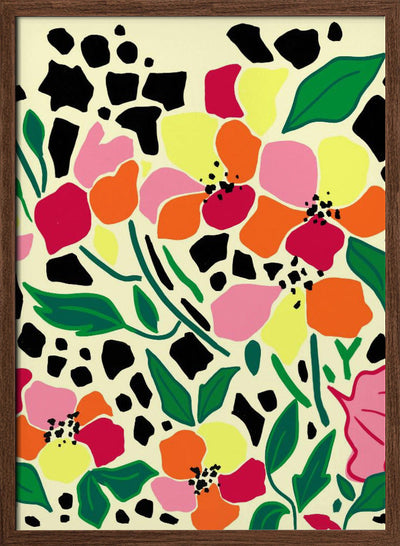 Tropical Garden Dots - Stretched Canvas, Poster or Fine Art Print I Heart Wall Art